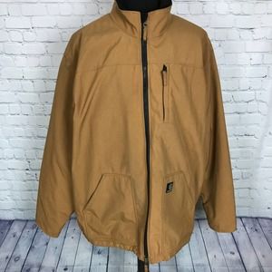 Carhartt Mens 3XL Brown J199 Nylon Fleece-Lined Jacket